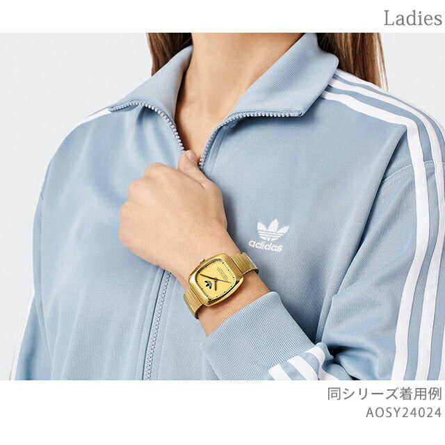 アディダス RETRO WAVE ONE クオーツ 腕時計 ブランド メンズ adidas AOSY24024 アナログ イエローゴールド AOSY24024