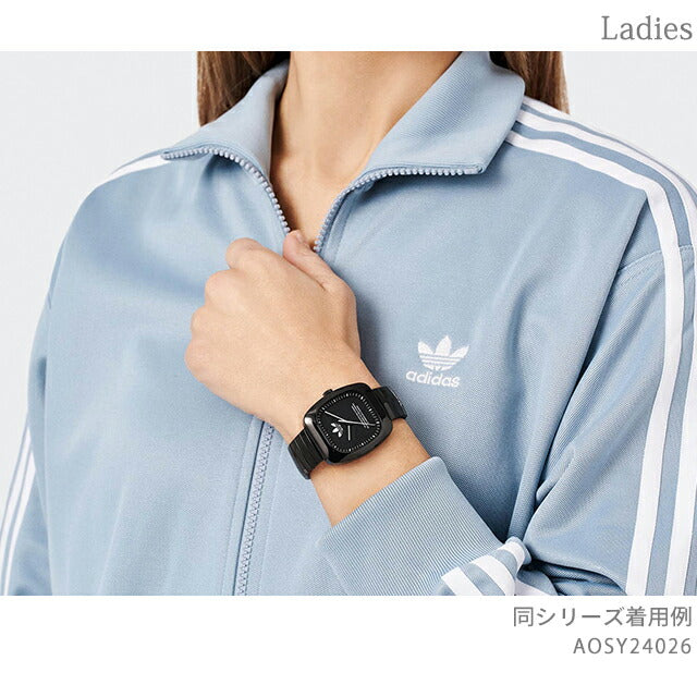 アディダス RETRO WAVE ONE クオーツ 腕時計 ブランド メンズ adidas AOSY24026 アナログ オールブラック 黒 AOSY24026