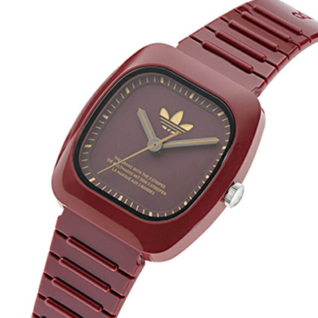 アディダス RETRO WAVE TWO クオーツ 腕時計 ブランド メンズ adidas AOSY24028 アナログ レッドパール 赤 AOSY24028