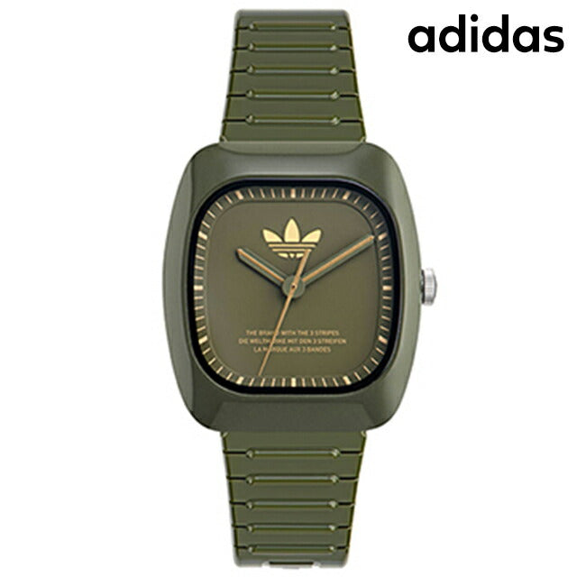 アディダス RETRO WAVE TWO クオーツ 腕時計 ブランド メンズ adidas AOSY24031 アナログ グリーン AOSY24031