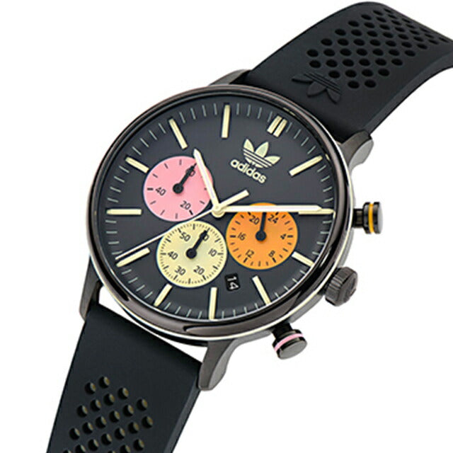 アディダス CODE ONE CHRONO クオーツ 腕時計 ブランド メンズ レディース クロノグラフ adidas AOSY24084 アナログ ブラック 黒 AOSY24084