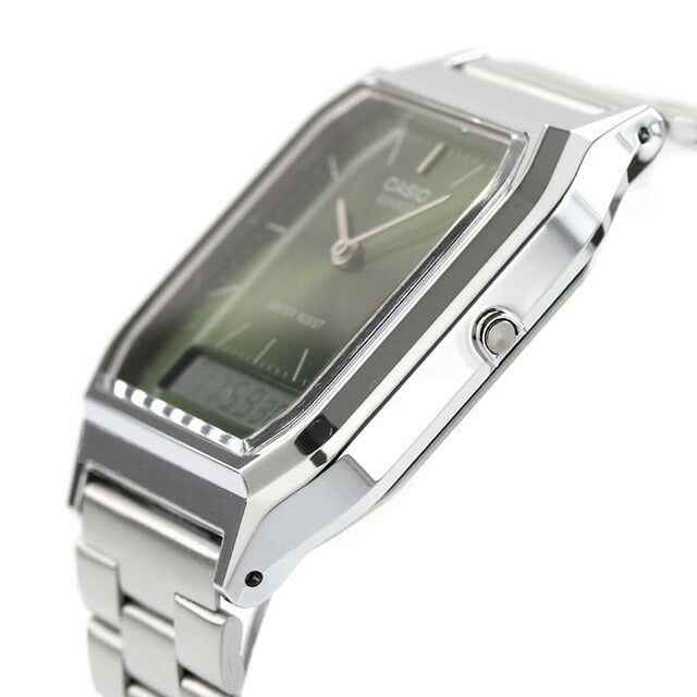 カシオ チープカシオ CASIO クォーツ 電池式 AQ-230A-3AMQY クラシック ユニセックス チプカシ 腕時計 ブランド カシオ casio アナデジ グリーン AQ-230A-3AMQYDF