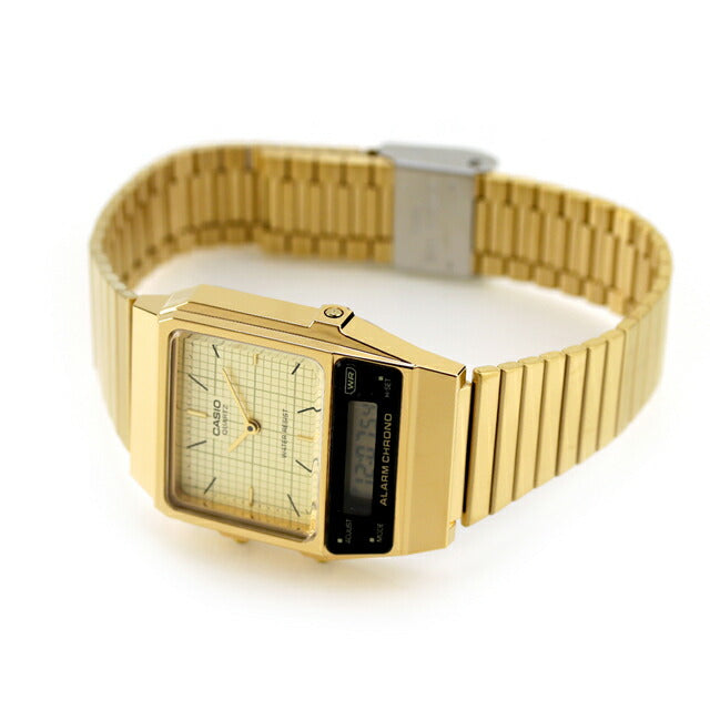 カシオ CASIO クォーツ 電池式 AQ-800EG-9A クラシック ユニセックス メンズ レディース 腕時計 ブランド カシオ casio アナデジ ゴールド AQ-800EG-9ADF