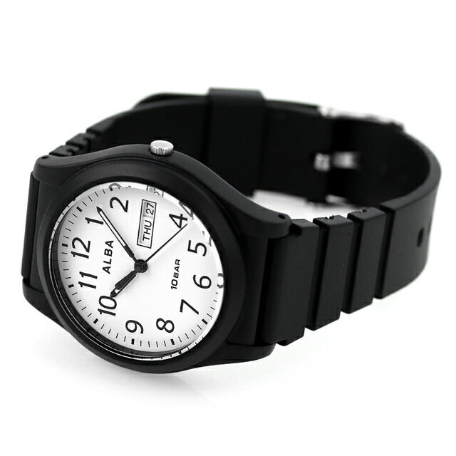 セイコー アルバ スポーツ クオーツ 腕時計 メンズ SEIKO ALBA AQPJ410 アナログ ホワイト ブラック 黒 記念品 プレゼント ギフト AQPJ410