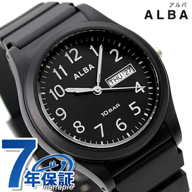 セイコー アルバ スポーツ クオーツ 腕時計 メンズ SEIKO ALBA AQPJ411 アナログ オールブラック 黒 記念品 プレゼント ギフト AQPJ411
