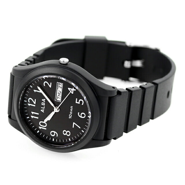 セイコー アルバ スポーツ クオーツ 腕時計 メンズ SEIKO ALBA AQPJ411 アナログ オールブラック 黒 記念品 プレゼント ギフト AQPJ411