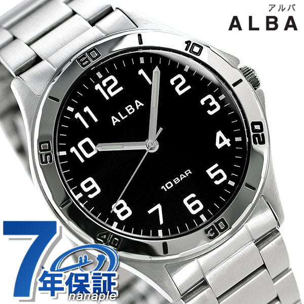セイコー アルバ メンズ 腕時計 ブラック クオーツ AQPK410 SEIKO ALBA AQPK410