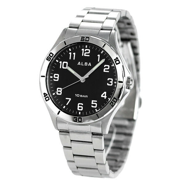 セイコー アルバ メンズ 腕時計 ブラック クオーツ AQPK410 SEIKO ALBA AQPK410