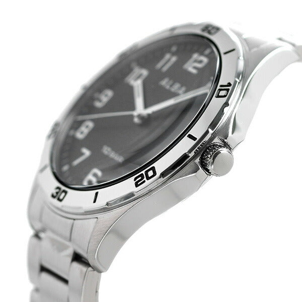 セイコー アルバ メンズ 腕時計 ブラック クオーツ AQPK410 SEIKO ALBA AQPK410