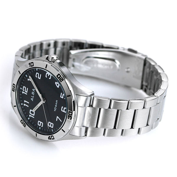 セイコー アルバ メンズ 腕時計 ブラック クオーツ AQPK410 SEIKO ALBA AQPK410