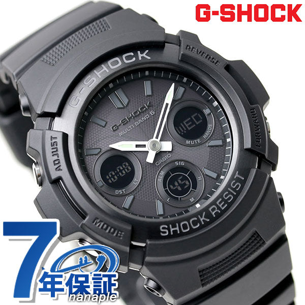 gショック ジーショック G-SHOCK ブラック 電波 ソーラー AWG-M100B-1ACR アナデジ 腕時計 ブランド オールブラック 時計 カシオ メンズ AWG-M100B-1ACR