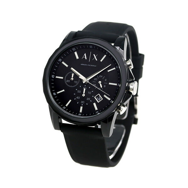 アルマーニ 時計 メンズ アルマーニ エクスチェンジ クロノグラフ AX1326 AX ARMANI EXCHANGE オールブラック 腕時計 AX1326