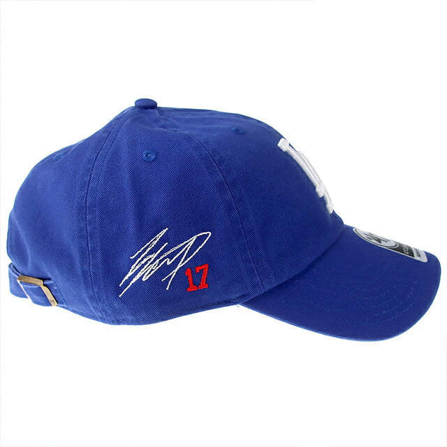 47BRAND キャップ 大谷翔平 サイン入り メンズ レディース ブランド ドジャース ’47 クリーンナップ Black Royal 選べるモデル B-RGW12GWS-SI