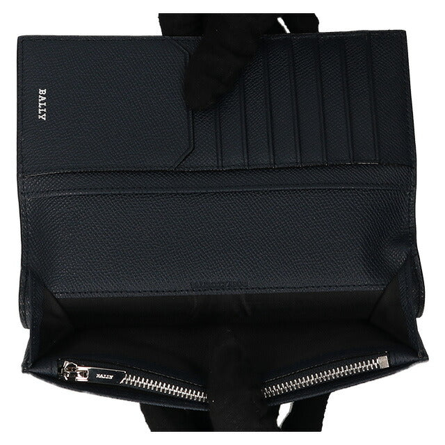 バリー 財布 長財布 メンズ 革 レザーウォレット 小銭入れ BALLY タリロ 6218069 ネイビー 記念品 プレゼント ギフト BA-6218069