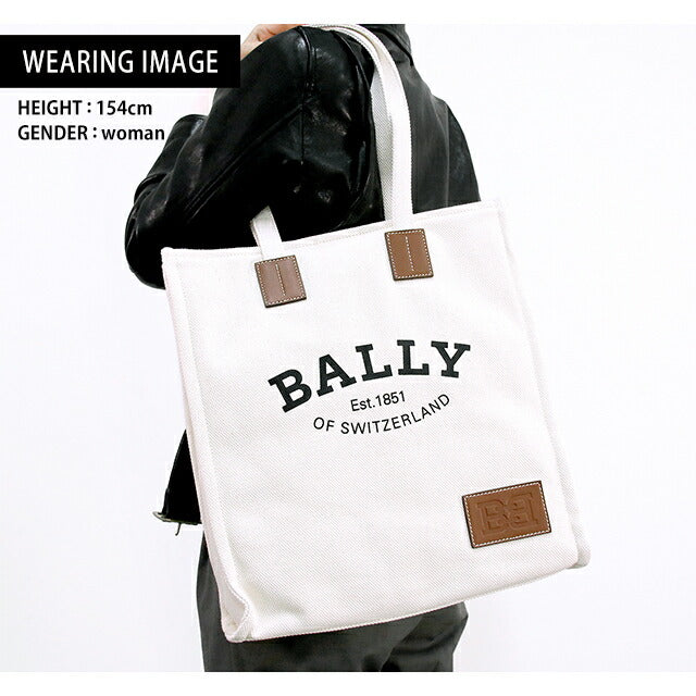 バリー トートバッグ BALLY クリスタリア コットン ナチュラル ファブリック メンズ レディース 6236963 エクリュ バッグ 記念品 プレゼント ギフト BA-6236963
