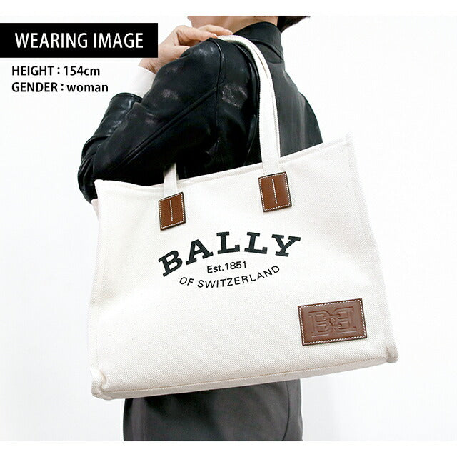 バリー トートバッグ BALLY クリスタリア コットン ナチュラル ファブリック メンズ レディース 6301346 エクリュ バッグ 記念品 プレゼント ギフト BA-6301346