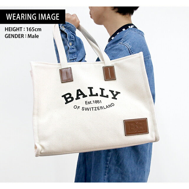 バリー トートバッグ BALLY クリスタリア コットン ナチュラル ファブリック メンズ レディース 6301346 エクリュ バッグ 記念品 プレゼント ギフト BA-6301346
