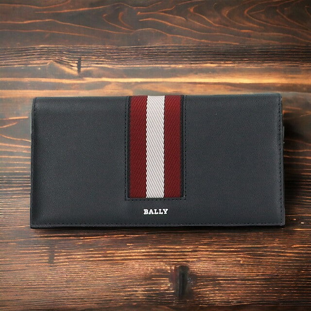 バリー 財布 長財布 メンズ 革 レザーウォレット 小銭入れ BALLY バリロ 6302794 ブラック レッド 記念品 プレゼント ギフト BA-6302794