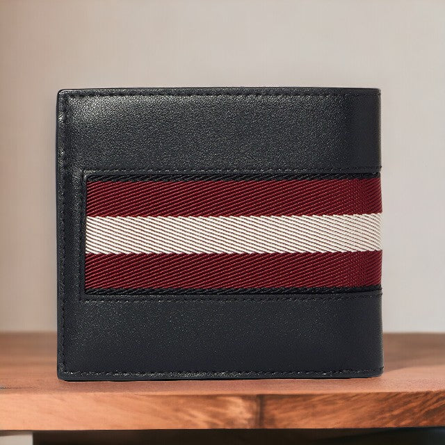 バリー 財布 二つ折り財布 メンズ 革 レザーウォレット 小銭入れ BALLY ブリベル 6302798 ブラック レッドブラウン 記念品 プレゼント ギフト BA-6302798