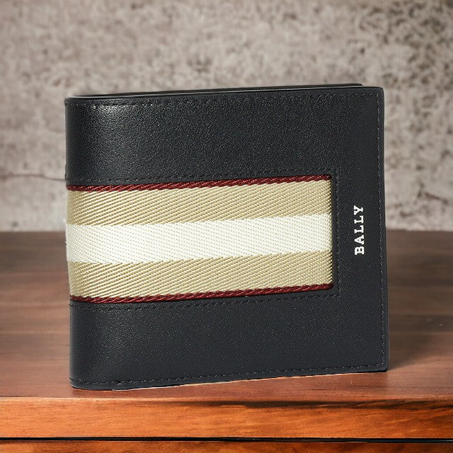 バリー 財布 二つ折り財布 メンズ 革 レザーウォレット 小銭入れ BALLY ブリベル 6302799 ブラック 記念品 プレゼント ギフト BA-6302799
