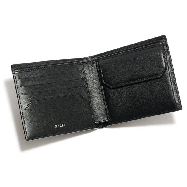 バリー 財布 二つ折り財布 メンズ 革 レザーウォレット 小銭入れ BALLY ブリベル 6302799 ブラック 記念品 プレゼント ギフト BA-6302799