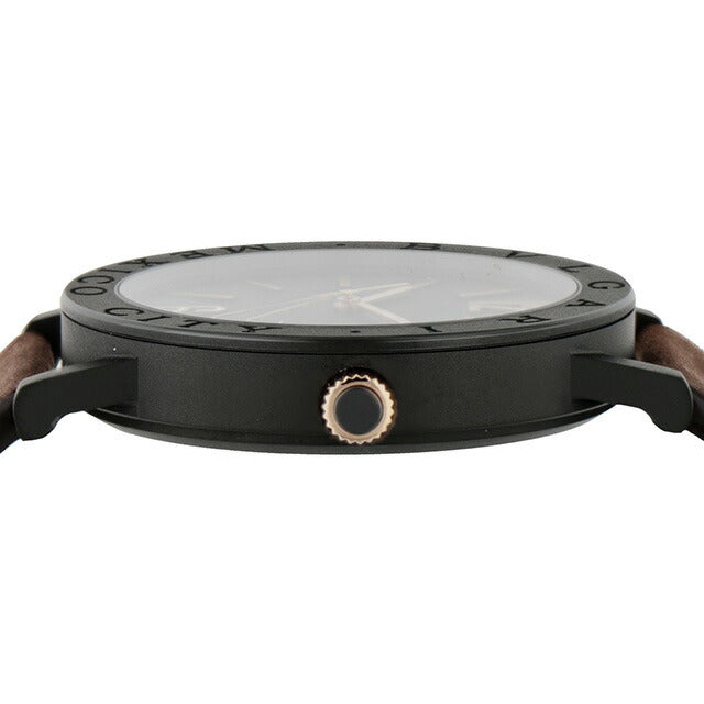 ブルガリ シティーズ 自動巻き 腕時計 ブランド メンズ 替えベルト BVLGARI BB41BTDLCCLMEXICO アナログ ブラック ブラウン 黒 スイス製 BB41BTDLCCLMEXICO