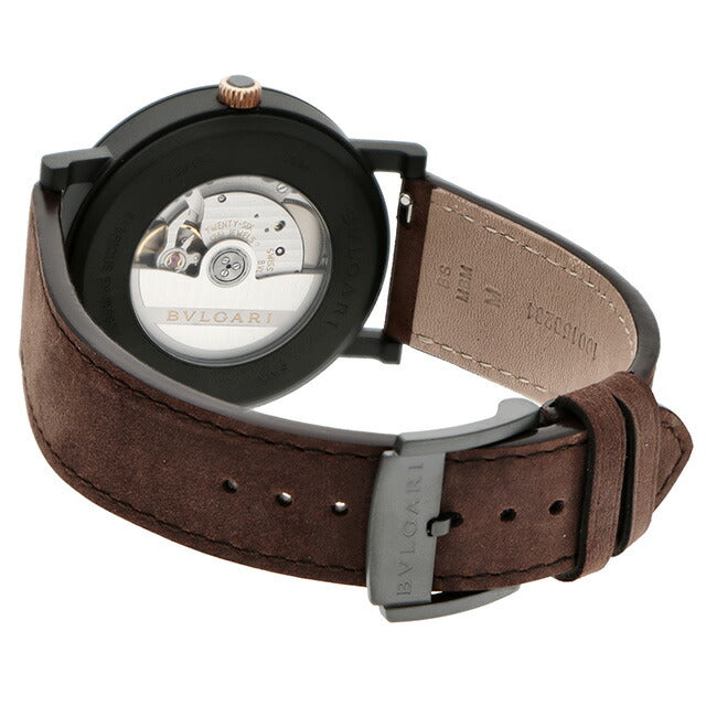 ブルガリ シティーズ 自動巻き 腕時計 ブランド メンズ 替えベルト BVLGARI BB41BTDLCCLMEXICO アナログ ブラック ブラウン 黒 スイス製 BB41BTDLCCLMEXICO
