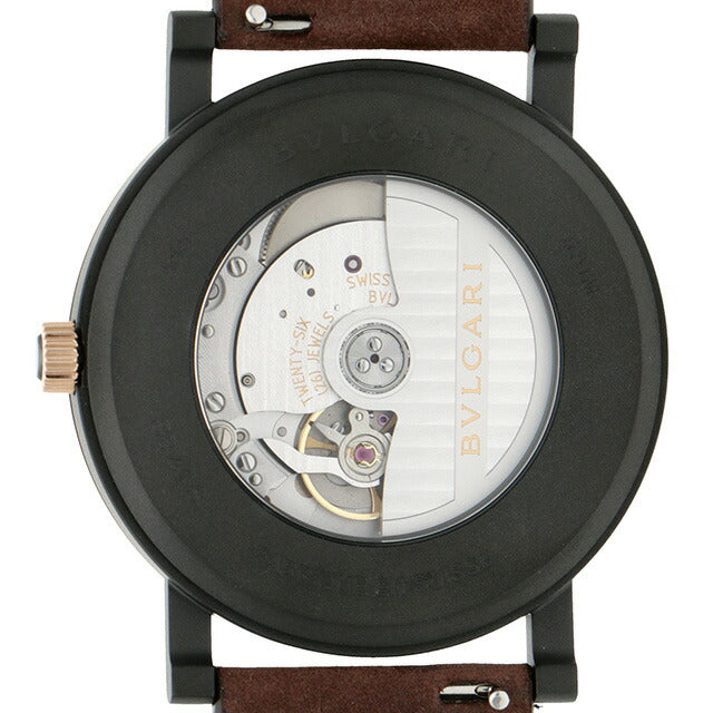 ブルガリ シティーズ 自動巻き 腕時計 ブランド メンズ 替えベルト BVLGARI BB41BTDLCCLMEXICO アナログ ブラック ブラウン 黒 スイス製 BB41BTDLCCLMEXICO