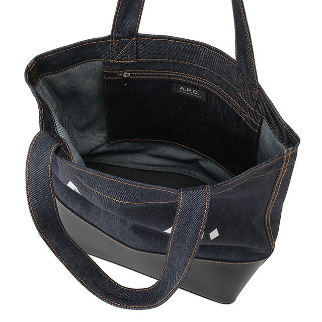 アーペーセー A.P.C. CODDP M61444 IAK DARK NAVY APC アクセル デニム×レザー トートバッグ ダークネイビー レディース メンズ BBAP00096L