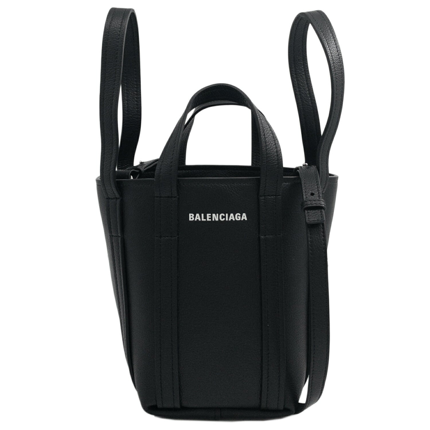 バレンシアガ BALENCIAGA 672793 15YUN 1090 エブリデイ ミニ ノース サウス 3WAY ショルダートートバッグ クロスボディ ブラック レディース ユニセックス BBBC00064L