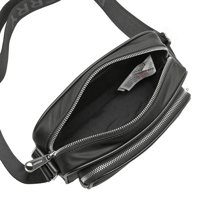 バーバリー BURBERRY 8049094 A1189 ロゴプリント パディバッグ ショルダーバッグ ブラック メンズ ユニセックス ML PADDY PN9 BBBU00136M