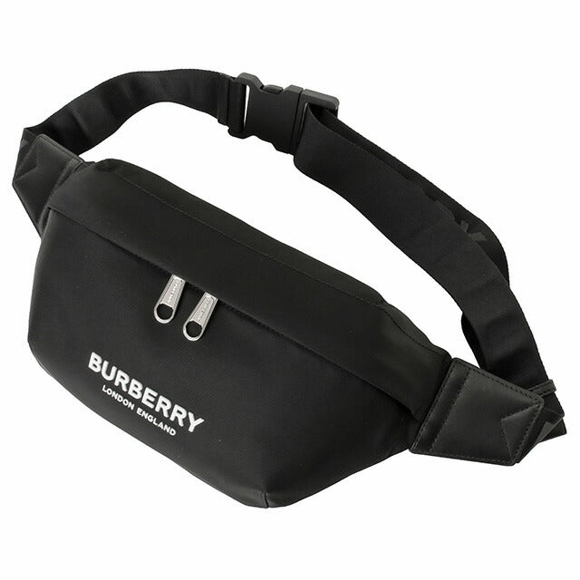 バーバリー BURBERRY 8049095 A1189 ロゴプリント ソニー ベルトバッグ ウエストバッグ ボディバッグ ブラック メンズ ユニセックス BBBU00137M