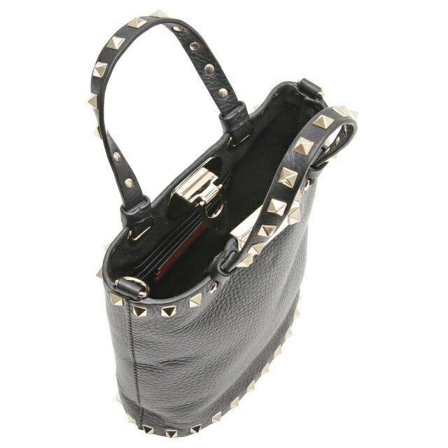ヴァレンティノ VALENTINO 5W2P0W31 VSH 0NO ロックスタッズ ミニ バッグ 2WAY トートバッグ ショルダーバッグ クロスボディ ブラック レディース BBVA00051L