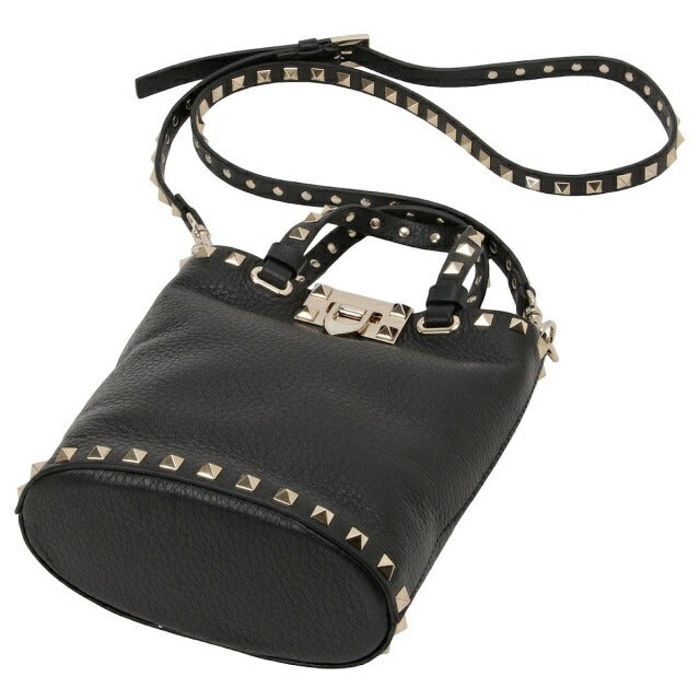 ヴァレンティノ VALENTINO 5W2P0W31 VSH 0NO ロックスタッズ ミニ バッグ 2WAY トートバッグ ショルダーバッグ クロスボディ ブラック レディース BBVA00051L