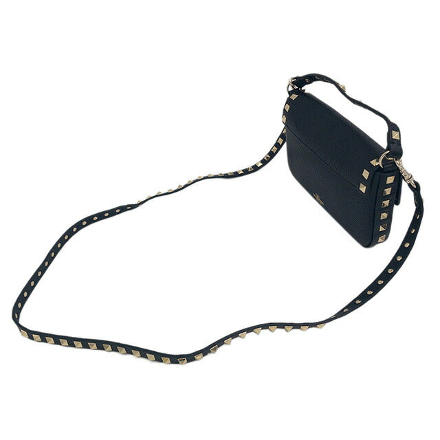 ヴァレンティノ VALENTINO 5W2P0W07 VSH 0NO ロックスタッズ ミニ バッグ 2WAY ハンドバッグ ショルダーバッグ クロスボディ ブラック レディース BBVA00059L