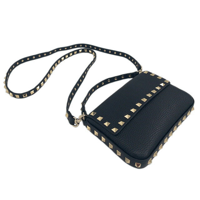 ヴァレンティノ VALENTINO 5W2P0W07 VSH 0NO ロックスタッズ ミニ バッグ 2WAY ハンドバッグ ショルダーバッグ クロスボディ ブラック レディース BBVA00059L
