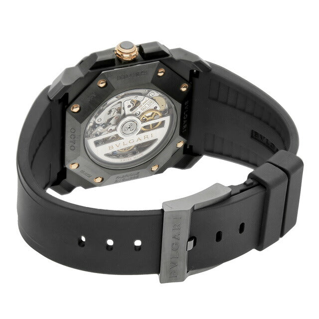 ブルガリ オクト ウルトラネロ 自動巻き 機械式 腕時計 メンズ クロノグラフ BVLGARI BGO41BBSVDCH アナログ ブラック 黒 スイス製 BGO41BBSVDCH