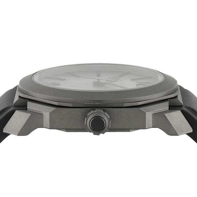 ブルガリ オクト 自動巻き 腕時計 ブランド メンズ チタン BVLGARI BGO41C14TVD アナログ グレー ブラック 黒 スイス製 BGO41C14TVD