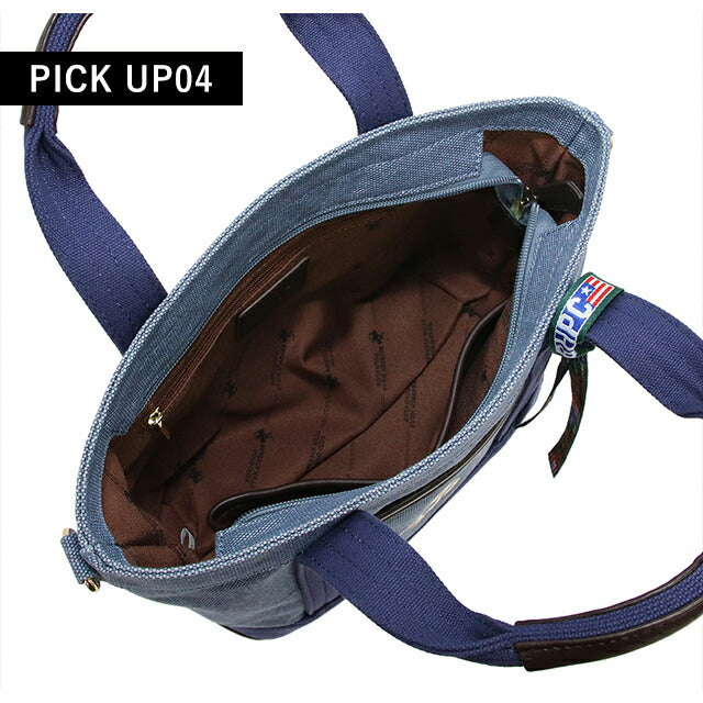 ビバリーヒルズポロクラブ トートバッグ メンズ レディース ブランド キャンバストートバッグSS Cotton 253122 BL NV WH バッグ BH1006N-BLNVWH