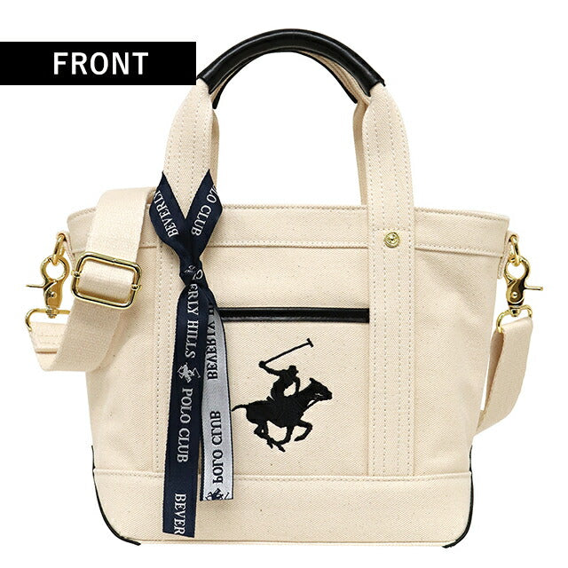 ビバリーヒルズポロクラブ トートバッグ メンズ レディース ブランド キャンバストートバッグSS Cotton 286428 IV IV BK バッグ BH1006N-IVIVBK