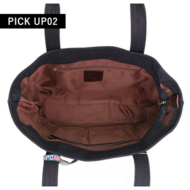 ビバリーヒルズポロクラブ トートバッグ メンズ レディース ブランド キャンバストートバッグL Cotton 152453 BK BK WH バッグ BH1008N-BKBKWH