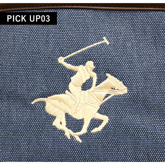 ビバリーヒルズポロクラブ トートバッグ メンズ レディース ブランド キャンバストートバッグL Cotton 157202 BL NV WH バッグ BH1008N-BLNVWH