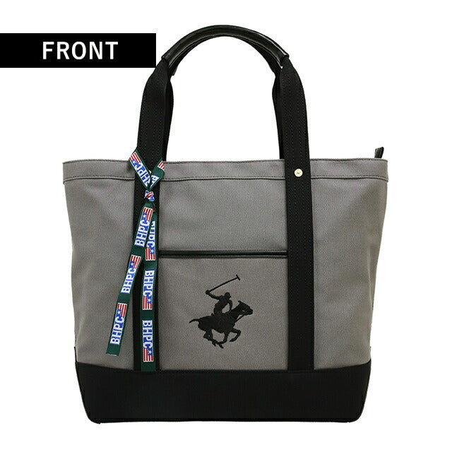 ビバリーヒルズポロクラブ トートバッグ メンズ レディース ブランド キャンバストートバッグL Cotton 243711 GR BK BK バッグ BH1008N-GRBKBK