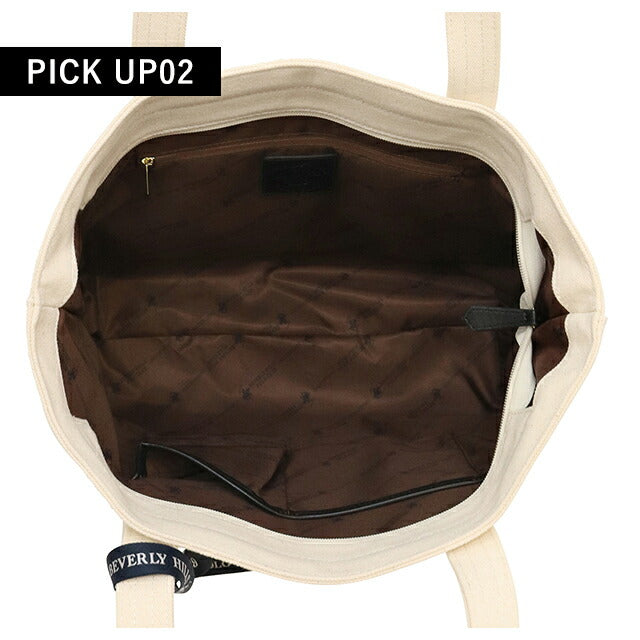 ビバリーヒルズポロクラブ トートバッグ メンズ レディース ブランド キャンバストートバッグL Cotton 286429 IV IV BK バッグ BH1008N-IVIVBK