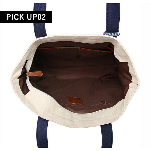 ビバリーヒルズポロクラブ トートバッグ メンズ レディース ブランド キャンバストートバッグL Cotton 152457 IV NV NV バッグ BH1008N-IVNVNV