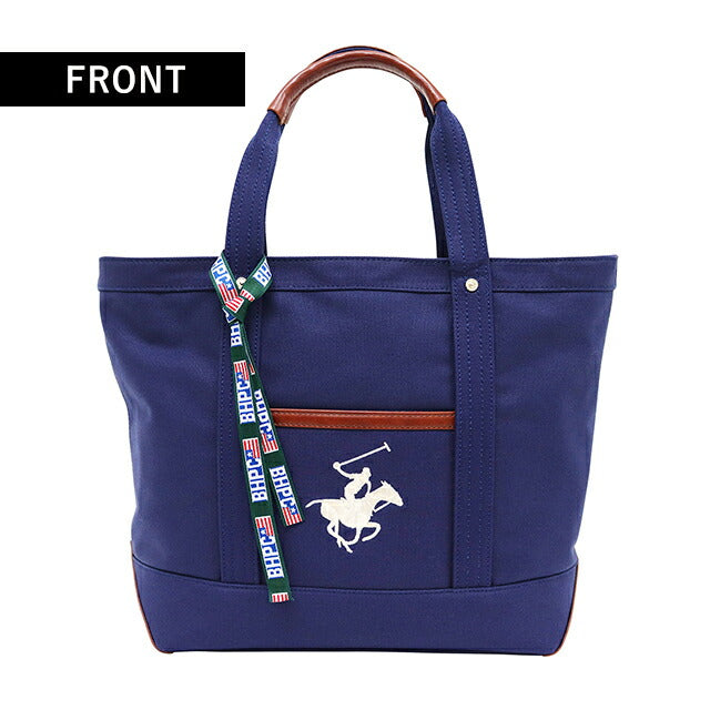 ビバリーヒルズポロクラブ トートバッグ メンズ レディース ブランド キャンバストートバッグL Cotton 152454 NV NV WH バッグ BH1008N-NVNVWH