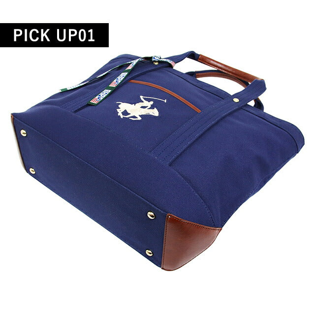 ビバリーヒルズポロクラブ トートバッグ メンズ レディース ブランド キャンバストートバッグL Cotton 152454 NV NV WH バッグ BH1008N-NVNVWH