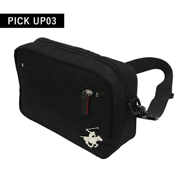 ビバリーヒルズポロクラブ ショルダーバッグ メンズ レディース ブランド ショルダーバッグ Polyester 181282 BK WH バッグ BHC005-BKWH