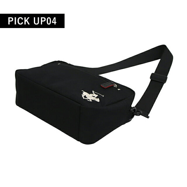 ビバリーヒルズポロクラブ ショルダーバッグ メンズ レディース ブランド ショルダーバッグ Polyester 181282 BK WH バッグ BHC005-BKWH