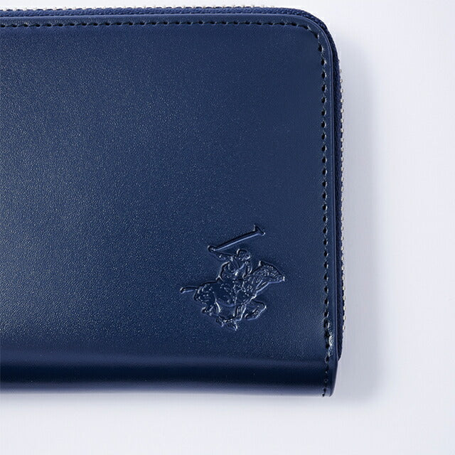 ビバリーヒルズポロクラブ 財布 メンズ ブランド 長財布 革 レザーウォレット 小銭入れあり ネイビー ブラック BHG-M1001-NVBK